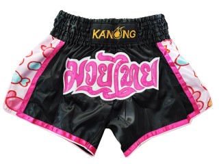 Kanong Muay Thai Shorts : KNS-501-Black
