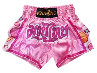 Kanong Muay Thai Shorts : KNS-501-Pink