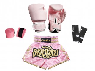 Complete Bundle Set of Muay Thai for Kids : 121-LightPink