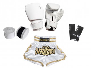 Complete Bundle Set of Muay Thai for Kids : 121-White