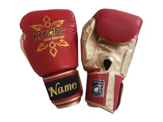 Custom Kids Muay Thai Gloves : KNGCUST-KIDS-431 Red