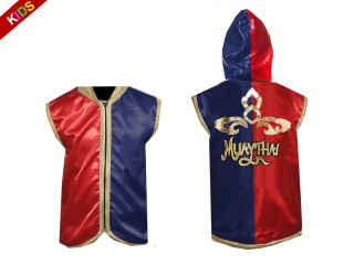 Kanong Custom Muay Thai Hoodies for Children : KNHODKID-121-Red-Navy Kanong Custom Muay Thai Hoodies for Children : KNHODKID-121-Red-Navy