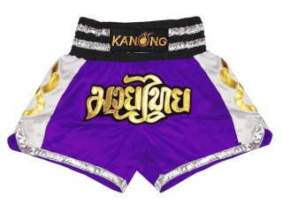 Kanong Muay Thai Shorts : KNS-141-Puprle Kanong Muay Thai Shorts : KNS-141-Puprle