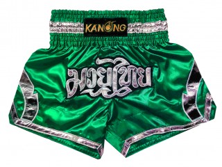 Kanong Muay Thai Shorts : KNS-144-Green Kanong Muay Thai Shorts : KNS-144-Green