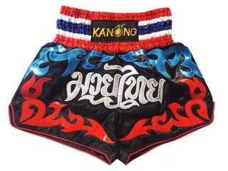 Kanong Muay Thai Shorts : KNS-122-Black Kanong Muay Thai Shorts : KNS-122-Black