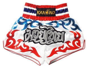Kanong Muay Thai Shorts : KNS-122-White Kanong Muay Thai Shorts : KNS-122-White