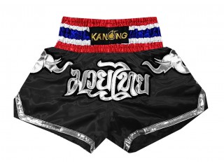 Kanong Muay Thai Boxing Shorts : KNS-125-Black Kanong Muay Thai Boxing Shorts : KNS-125-Black