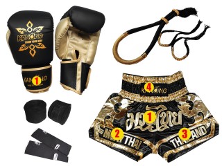 Custom Boxing Gloves + Customize Muay Thai Shorts + Muay Thai Gear