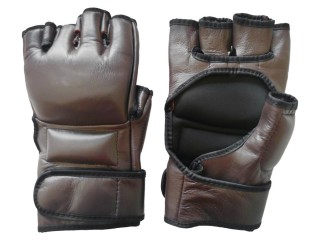 Custom MMA Grappling gloves : Brown Custom MMA Grappling gloves : Brown