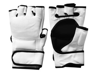 Custom MMA Grappling gloves : White Custom MMA Grappling gloves : White
