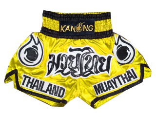 Kanong Muay Thai Shorts : KNS-118-Yellow Kanong Muay Thai Shorts : KNS-118-Yellow