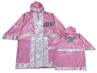 Customize Muay Thai Boxing Robe: KNFIRCUST-002-Pink Customize Muay Thai Boxing Robe: KNFIRCUST-002-Pink