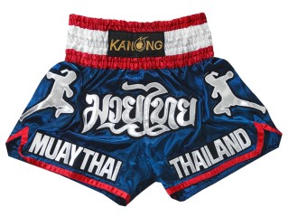 Kanong Muay Thai Kick boxing Shorts : KNS-133-Navy Kanong Muay Thai Kick boxing Shorts : KNS-133-Navy