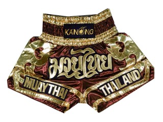 Kanong Muay Thai Shorts : KNS-136-Maroon Kanong Muay Thai Shorts : KNS-136-Maroon