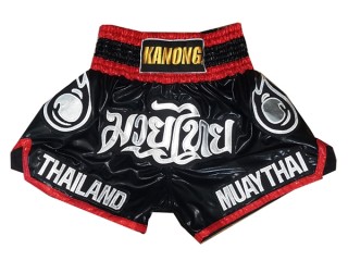Kanong Muay Thai Shorts : KNS-118-Black Kanong Muay Thai Shorts : KNS-118-Black