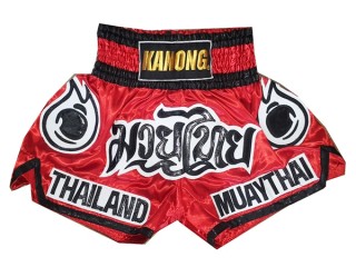 Kanong Muay Thai Shorts : KNS-118-Red Kanong Muay Thai Shorts : KNS-118-Red