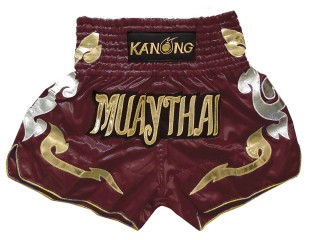 Kanong Muay Thai Boxing Shorts : KNS-126-Maroon Kanong Muay Thai Boxing Shorts : KNS-126-Maroon
