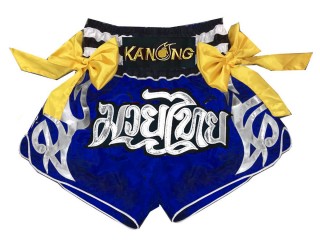 Kanong Muay Thai Boxing Shorts : KNS-127-Blue Kanong Muay Thai Boxing Shorts : KNS-127-Blue
