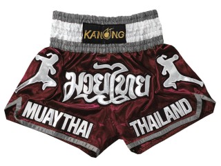 Kanong Muay Thai Kick boxing Shorts : KNS-133-Maroon Kanong Muay Thai Kick boxing Shorts : KNS-133-Maroon