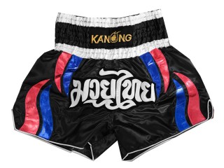 Kanong Muay Thai Shorts : KNS-138-Black Kanong Muay Thai Shorts : KNS-138-Black