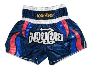 Kanong Muay Thai Shorts : KNS-138-Navy Kanong Muay Thai Shorts : KNS-138-Navy