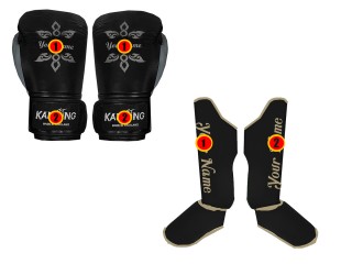 Custom Boxing Gloves + Custom Thai Shin Pads
