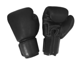 Kanong Plain Muay Thai Boxing Gloves : Black Kanong Plain Muay Thai Boxing Gloves : Black