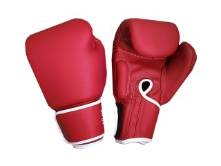 Kanong Plain Muay Thai Boxing Gloves : Red Kanong Plain Muay Thai Boxing Gloves : Red
