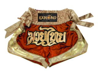 Kanong Muay Thai Boxing Shorts : KNS-132-Orange Kanong Muay Thai Boxing Shorts : KNS-132-Orange